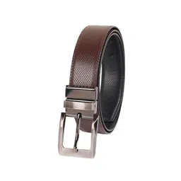 SAZARA Men Textured Leather Reversible Belt image 5