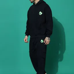 GRIFFEL Men Mid-Rise Hooded Tracksuit image 4