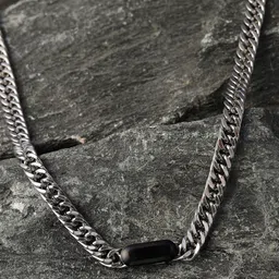 French Accent Men Silver-Plated Necklace-picture-32
