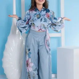 Peppermint Girls Printed Top with Palazzos-picture-15