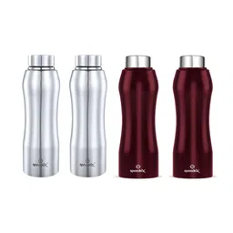 Speedex Silver- toned & Maroon 4 Pieces Stainless Steel Water Bottle - 1000 ml Each-picture-40