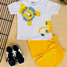 Piku Store Unisex Kids Printed T-shirt with Shorts-picture-13