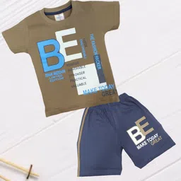 FASHION GRAB Infant Kids Printed Pure Cotton T-Shirt With Shorts-picture-54