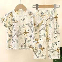 StyleCast x Revolte Boys Printed Short Sleeves Pure Cotton T-shirt With Trousers-picture-29