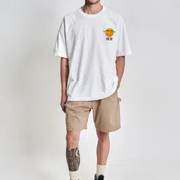 PRONK Dragon Ball Z Printed Drop-Shoulder Sleeves Oversized Pure Cotton Casual T-shirt image 3