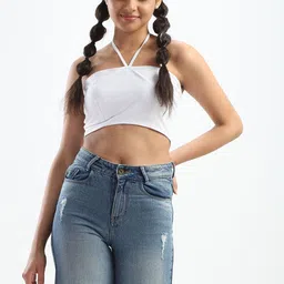 HERE&NOW Women Polyester Tie-Up Neck Top-picture-39