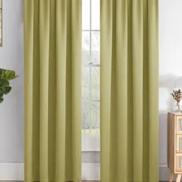 HOMEMONDE Green 2 Pieces Black Out Long Door Curtains-image-82