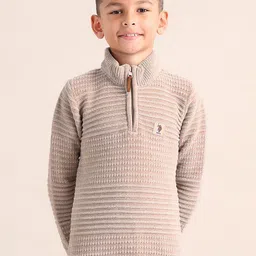 U.S. Polo Assn. Kids Boys Cotton Mock Collar Pullover-picture-16