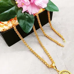 SHANKHRAJ MALL Gold-Plated Brass Pendants with Chains-picture-19