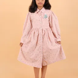 CALYX CLOTHING Floral Print Puff Sleeve Fit & Flare Dress-image-40