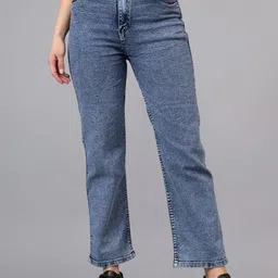 POMPOUS Women Straight Fit High-Rise Heavy Fade Stretchable Jeans-image-42