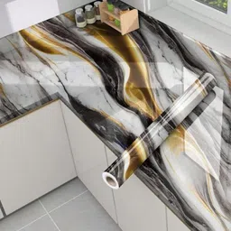 Aura 2-Pcs Black & White Printed Self Adhesive Wallpaper-picture-15