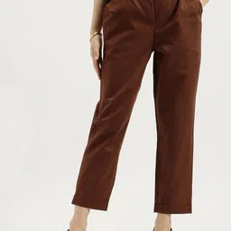 United Colors of Benetton Women Regular Fit Mid-Rise Pleated Trousers-picture-24