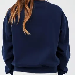 SALUJA FABRICS Women Typography Printed Long Sleeves Sweatshirt image 4