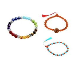 Divine souvenirs Unisex Set Of 3 Artificial Beaded Elasticated Bracelets-picture-34