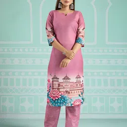 Women Basket Women Ethnic Motifs Printed Regular Kurta with Trousers-image-98