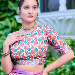 Anouk Rustic Ethnic Motifs Zari Sungudi Saree image 3