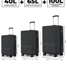 Mini west london Textured Hard-Sided Medium Trolley Bag image 2