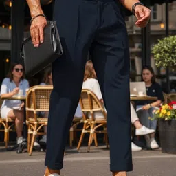 Next One Men Smart Slim Fit Easy Wash Pleated Trousers image 2