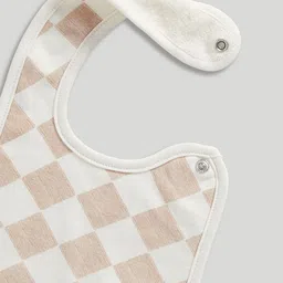 mothercare Infants Kids Pack Of 3 Geometric Printed Pure-Cotton Bibs image 3