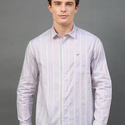 THE BEETEL HOUSE Striped Spread Collar Slim Fit Cotton Casual Shirt-image-4