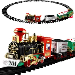 inos Premium Classical Toy Train Set with Lights & Tracks – Chocho Train for Kids image 5