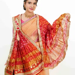 avilhara Silk Blend Embroidered Multicolor Women Dupatta image 2