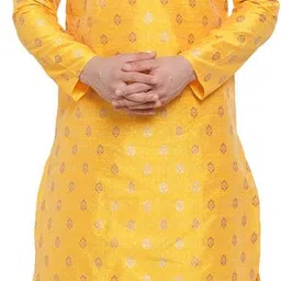 Men Art Silk Kurta Dhoti Set-image-16