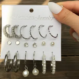 DressBerry Circular Hoop Earrings-picture-28