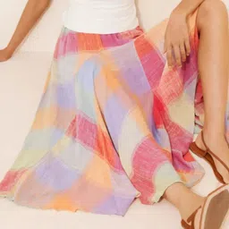 LULU & SKY Printed A-Line Midi Skirt image 4