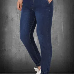 DAKWINS Men Low Distress Light Fade Jeans-image-11