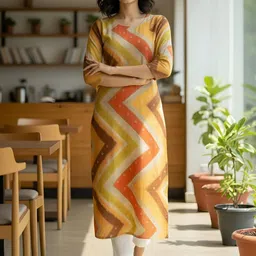 Anouk Women Chevron Printed Kurta image 2