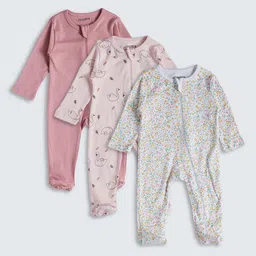 Juniors by Babyshop Girls Pack of 3 Printed Sleepsuit-picture-48