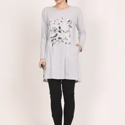 DDASPRATION Women Floral 2 Printed Pockets T-shirt image 4