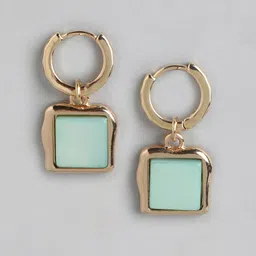 Forever New Gold-Plated Geometric Hoop Earrings image 1