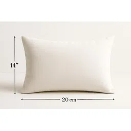 PILLOW TREE White Cotton Lightweight Firm Fibre Filled Sleep Pillow 14 x 7.8 Inch-picture-13