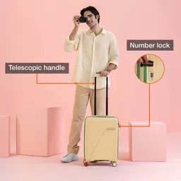 Nasher Miles Textured Hard-Sided Medium Trolley Bag image 3