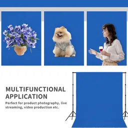 Vistook 8X12 Ft Blue Screen Backdrop with 9x9ft Backdrop Stand, Stand Kit And Carry Bag Reflector image 2