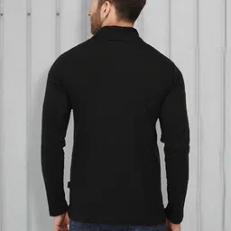 rigo Men Solid Black Sweater image 2