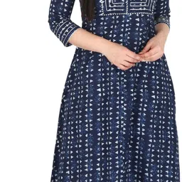 kannahi Women Geometric Print Pure Cotton A-line Kurta-picture-20
