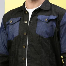 vogati Men Colorblock Denim Jacket image 3