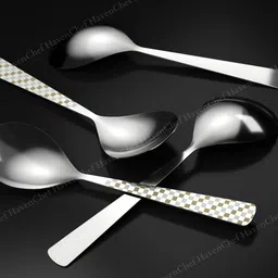 havenchef Velouris Esmaray Cutlery Serving Spoon Set | Anti-Rust, Mirror Finish, 8.1 Inch Steel Cutlery Set image 5