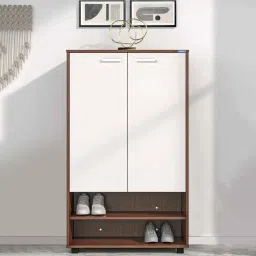 nilkamal Ardor 2 Door Shoe Cabinet In Legno Oak Finish image 1