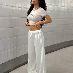 zazbi Pack of 2 Women Striped Multicolor Track Pants image 5