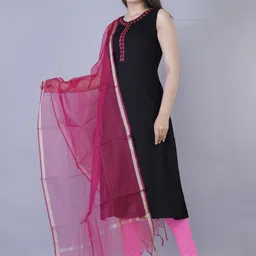 jai kurties Women Viscose Rayon Kurta Dupatta Set image 3