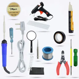 hillgrove HGCM358M1 13in1 Soldering Iron Machine Glue Gun Combo Kit Set with VoltageTester Standard Temperature Corded Glue Gun image 1