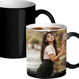 printingstore Magic Cup Photo Print Heart Handle Ceramic Coffee (330 ml) Ceramic Coffee Mug image 4