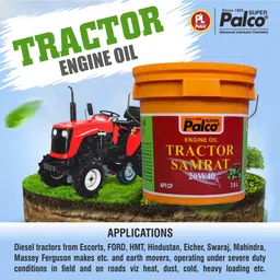 pl super palco Tractor Samrat 20W40 Multigrade Robust Diesel Engine Oil 7.5 Litre API CF for Tractor Engines Excellent Viscosity Long Engine Life Reduced Oil Consumption Heavy Duty Engine Oil image 4