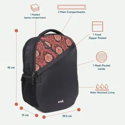zouk 18.5 L Backpack Taaran Backpack - Jodhpur Damask image 3