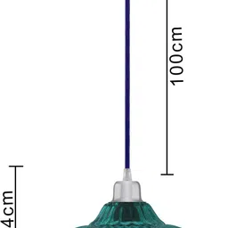 glowhere Turquoise Glass Industrial Pendant Light | Retro Edison Hanging Lamp for Home Pendant Lamp Ceiling Lamp image 5